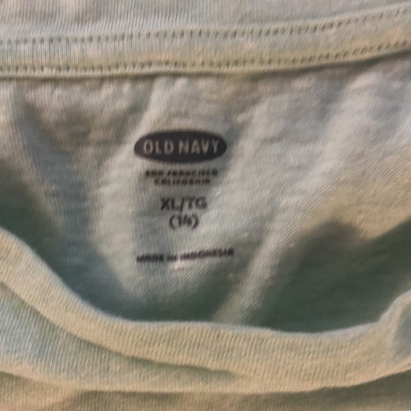 Old Navy Girl’s Slub Cotton Tie Front Kindness Tee—XL (14) - Picture 3 of 8